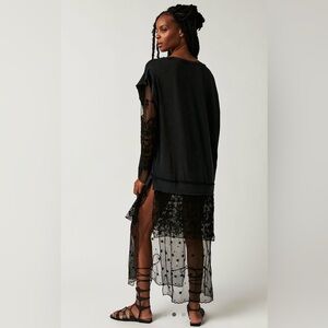 Free People Black Sheer Maxi Top excellent condition